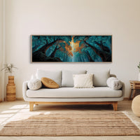 Golden Light Through the Enchanted Forest