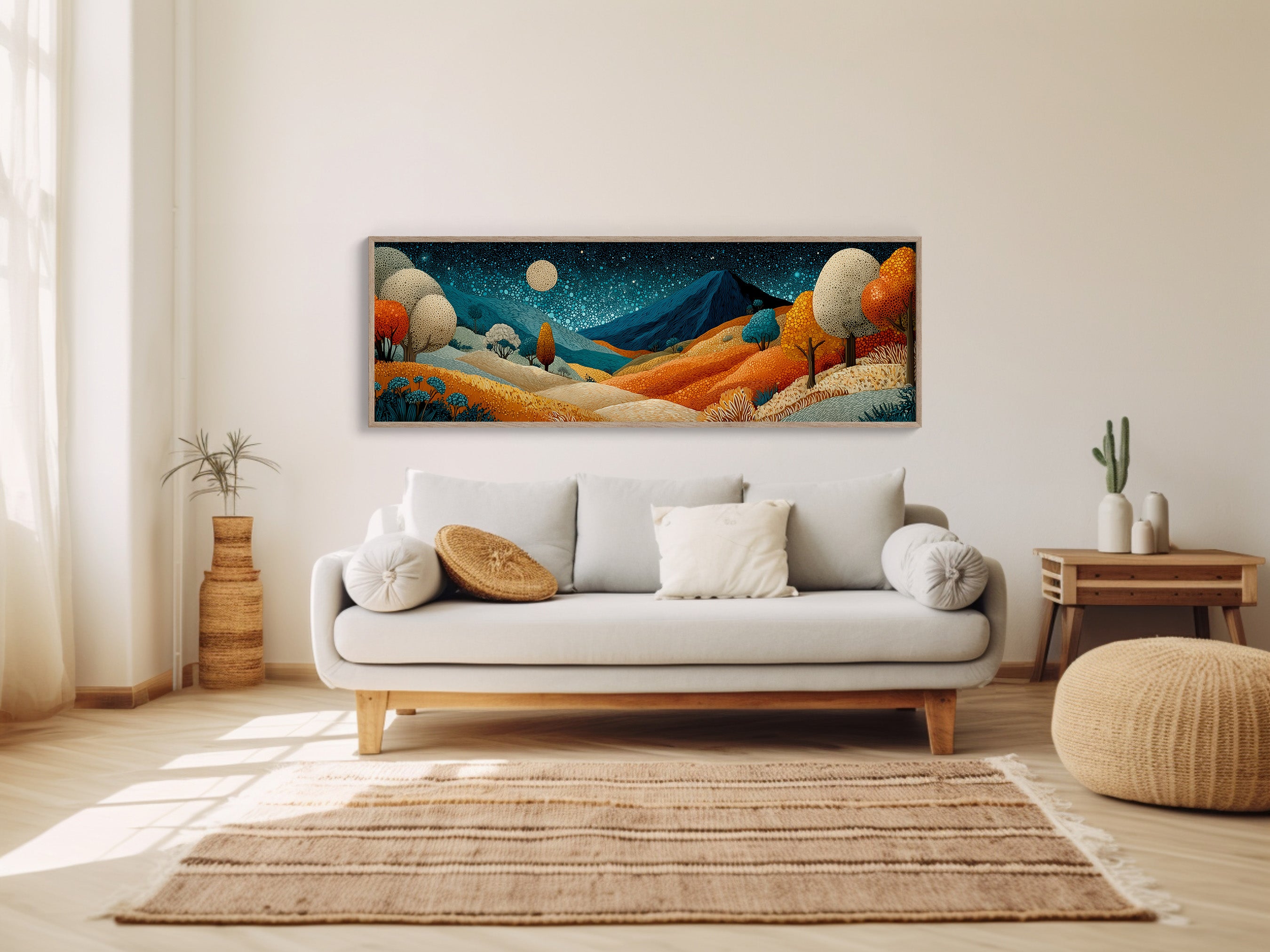 Midnight Hills In Ember Glow
