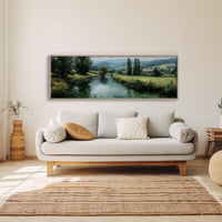 Quiet River Through Green Fields