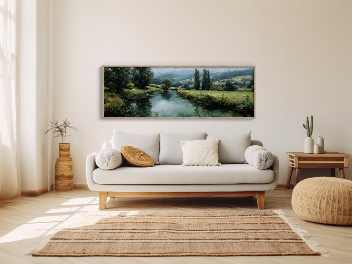 Quiet River Through Green Fields