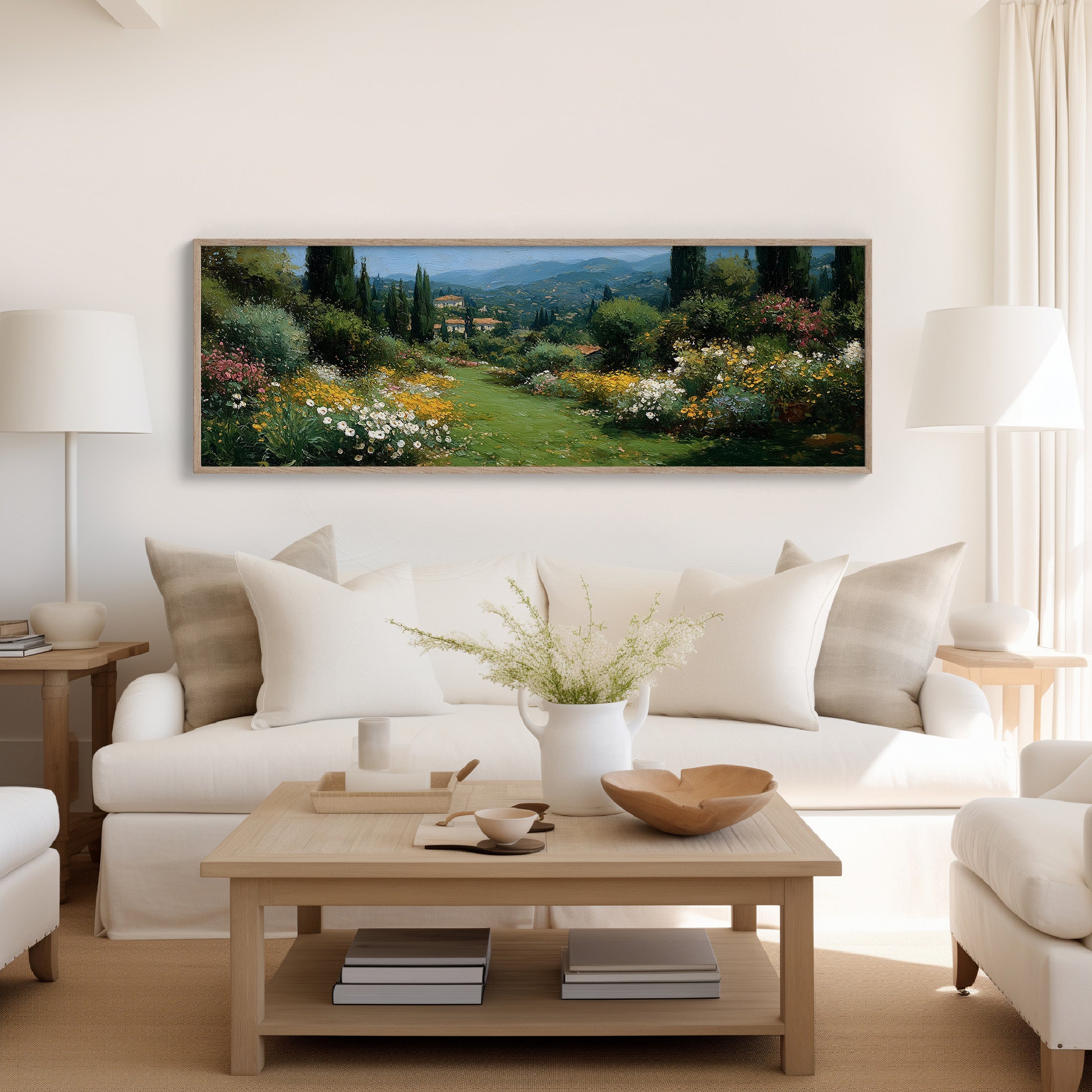 Sunlit Garden Path In Tuscany