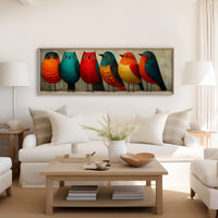 A Colorful Gathering on the Wire