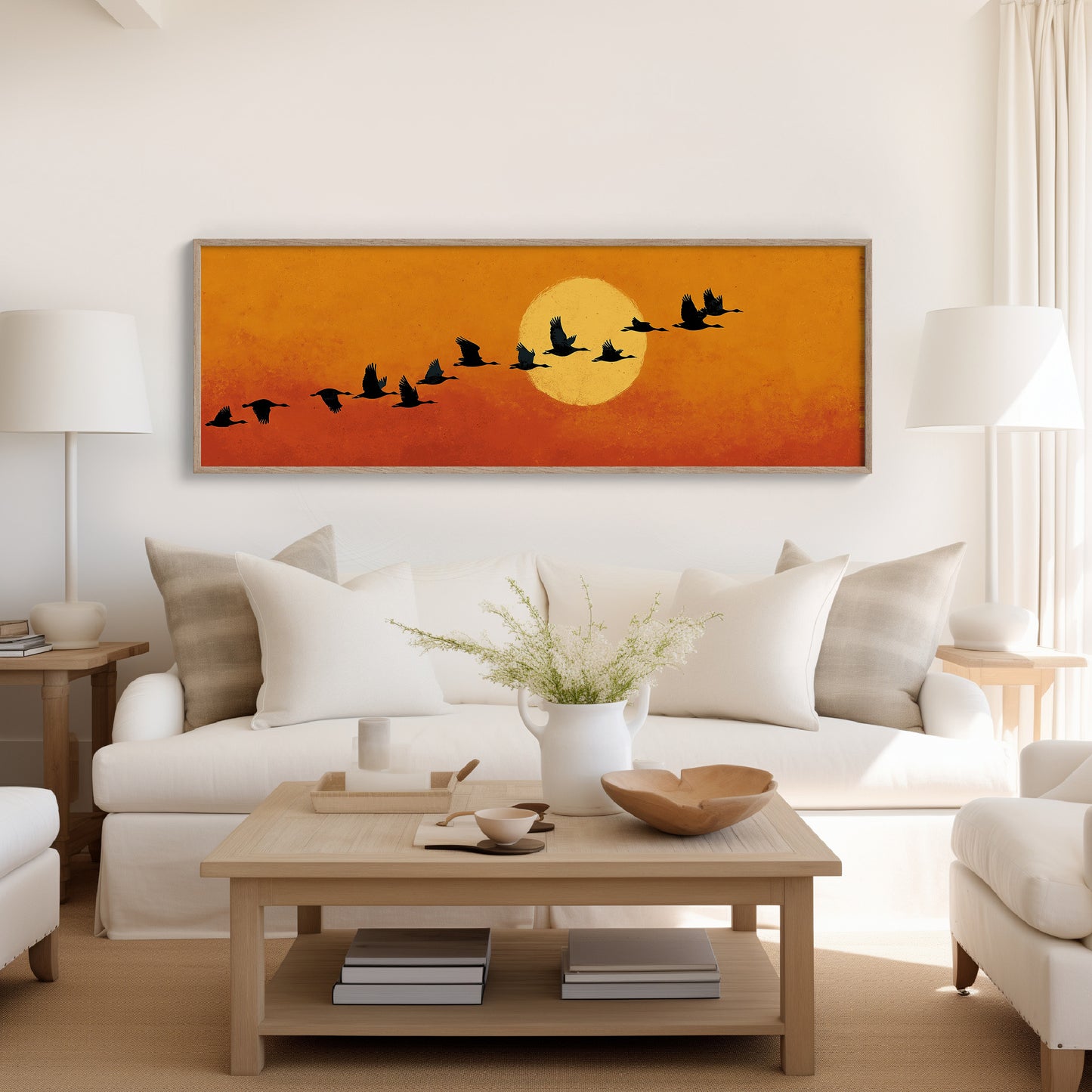 Wild Geese Across the Setting Sun