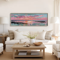 Blush Horizon Coastal Sunset
