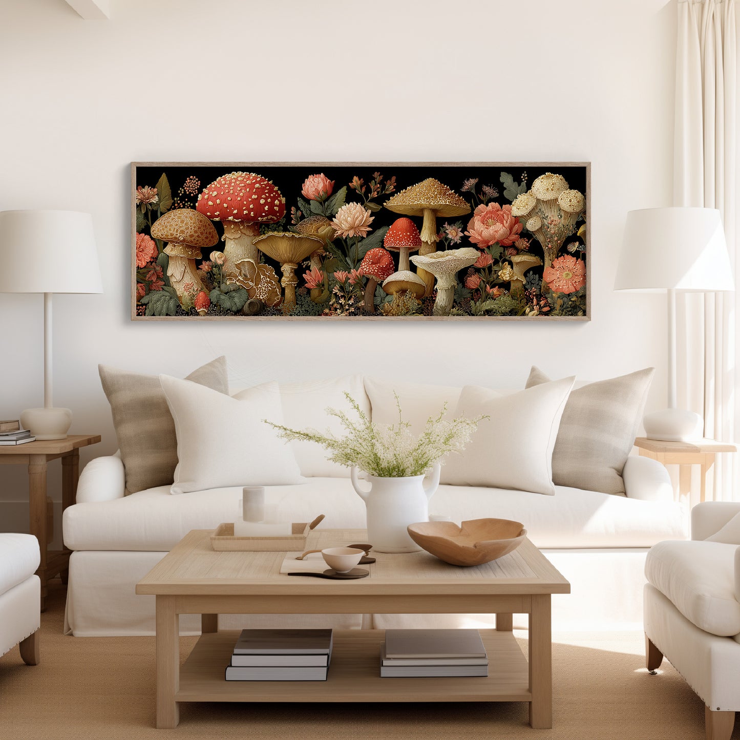 Midnight Garden Of Wild Mushrooms