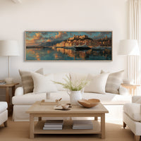 Golden Harbor at Mediterranean Sunset