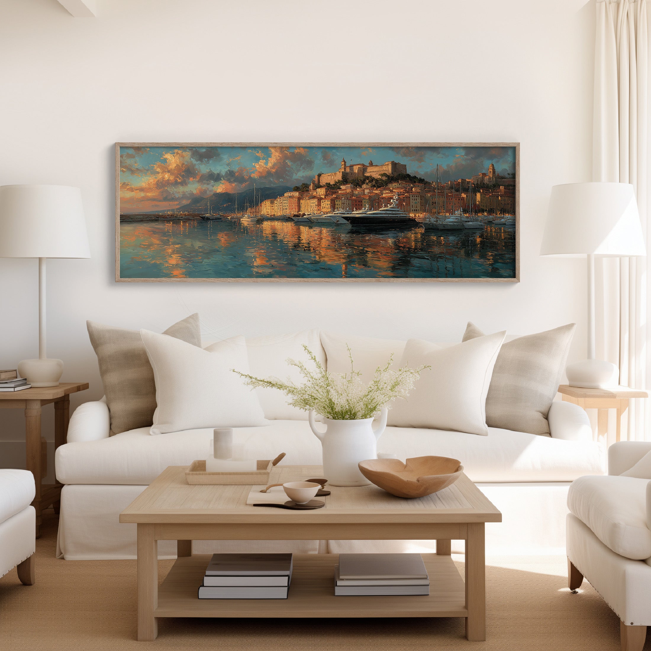Golden Harbor at Mediterranean Sunset