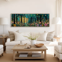 Golden Moon Through Enchanted Forest