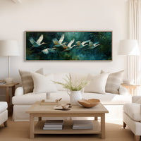 White Herons in Silent Flight