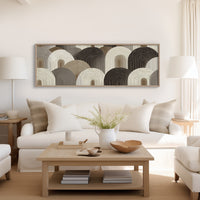 Neutral Geometric Arch Pattern Art