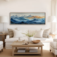 Misty Blue Mountain Range Landscape