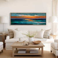 Abstract Ocean Sunset Horizon