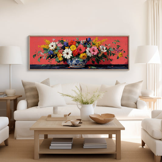 Wildflowers Spill Across Coral Light