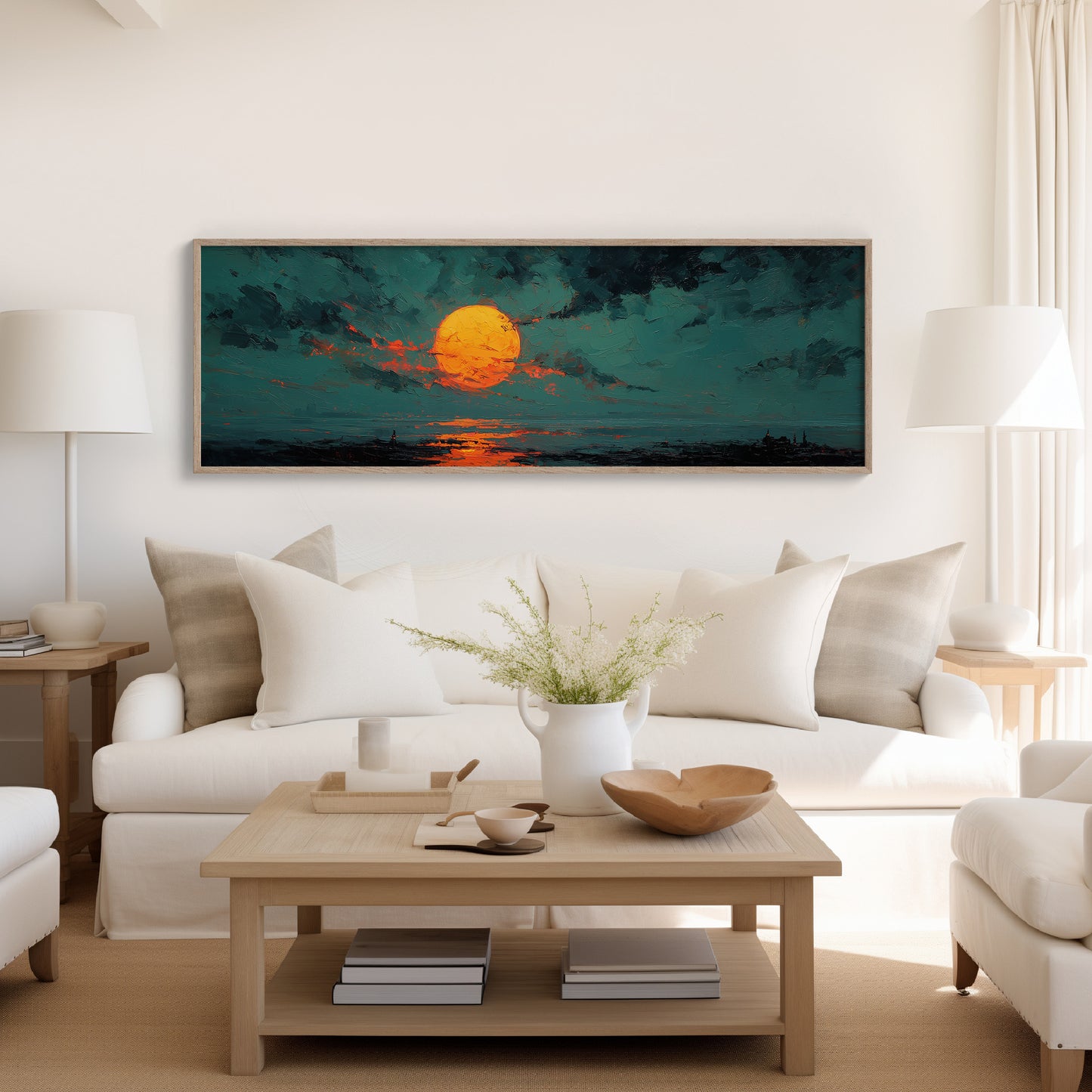 Molten Sun Over Quiet Horizon