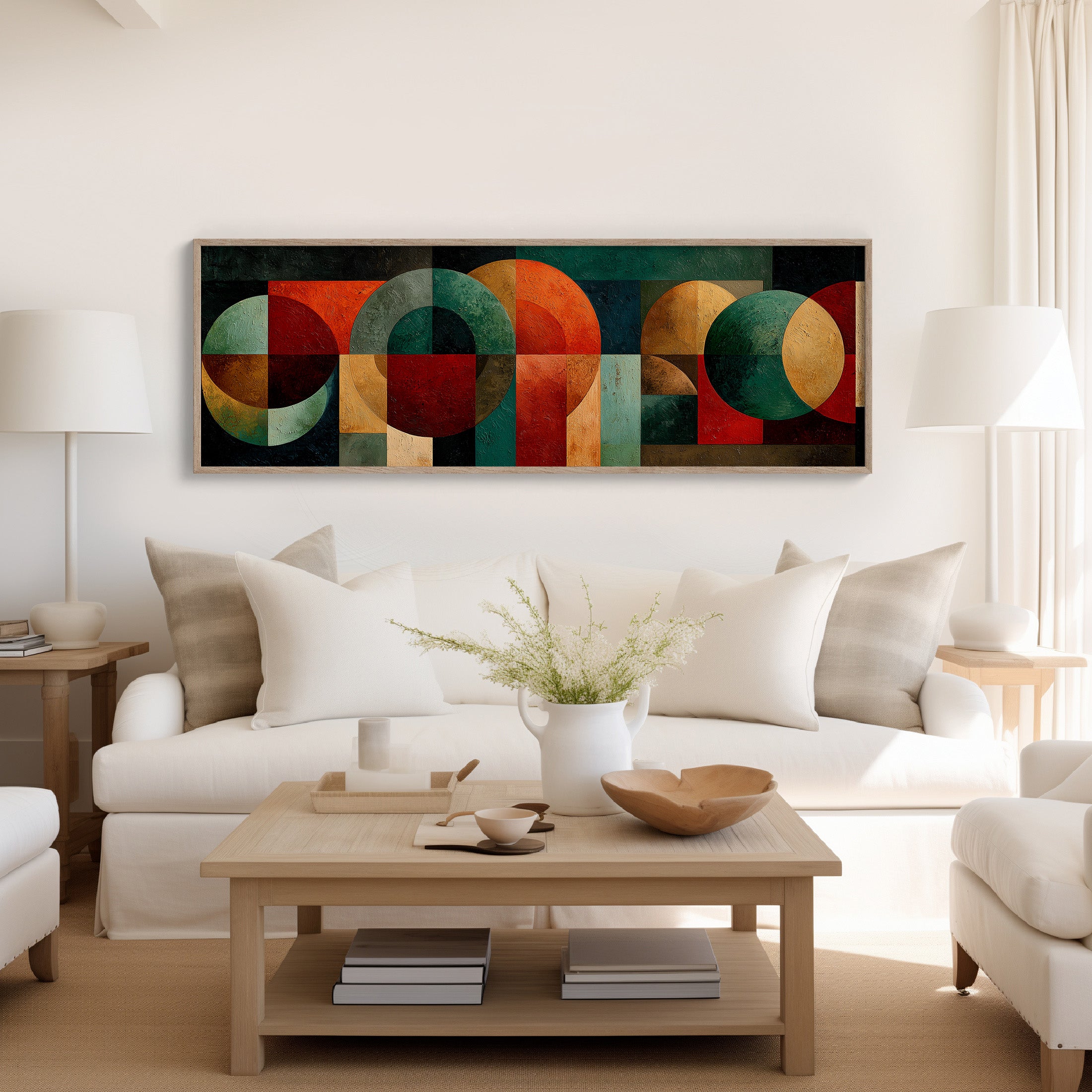 Mid Century Geometry In Earth Tones