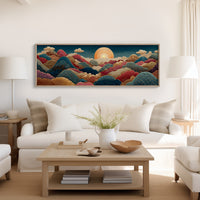 Ornate Sunrise Over Patterned Hills
