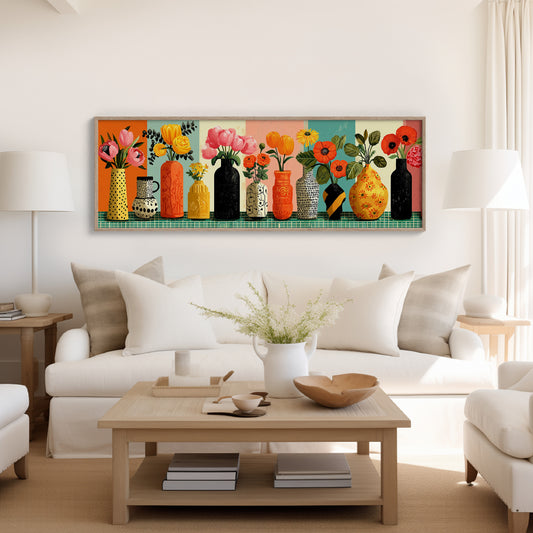 Vases of Sunlit Garden Color