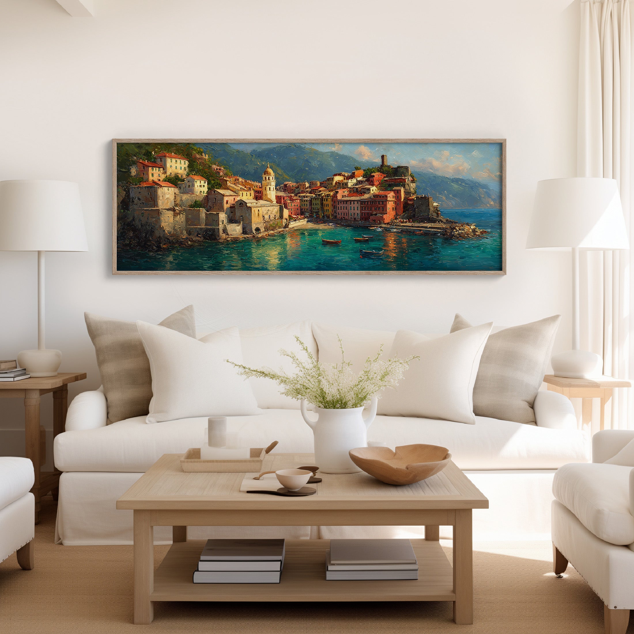 Sunlit Harbor of the Italian Coast