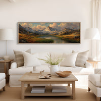 Golden Valley Beneath Alpine Peaks