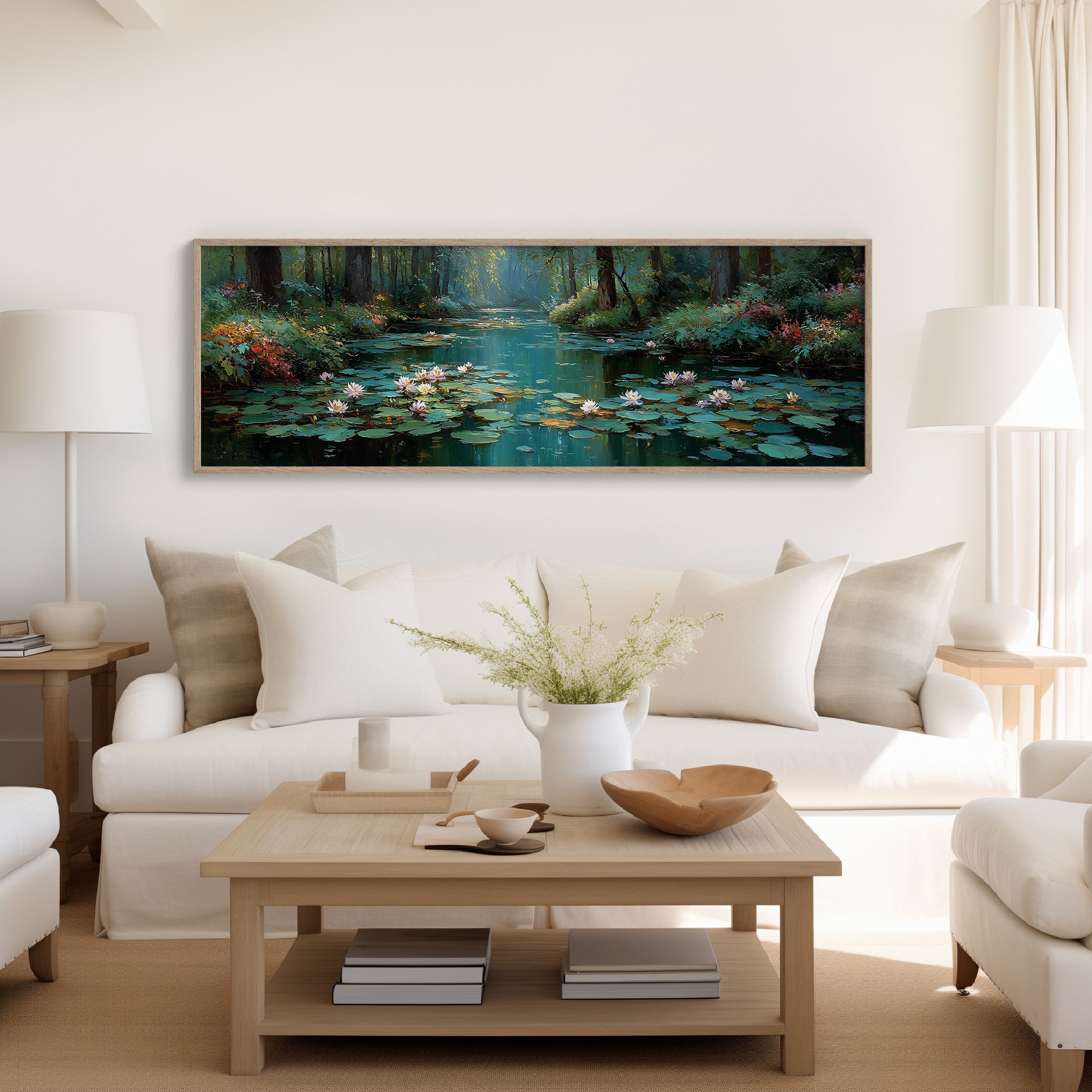 Water Lilies In Forest Stillness