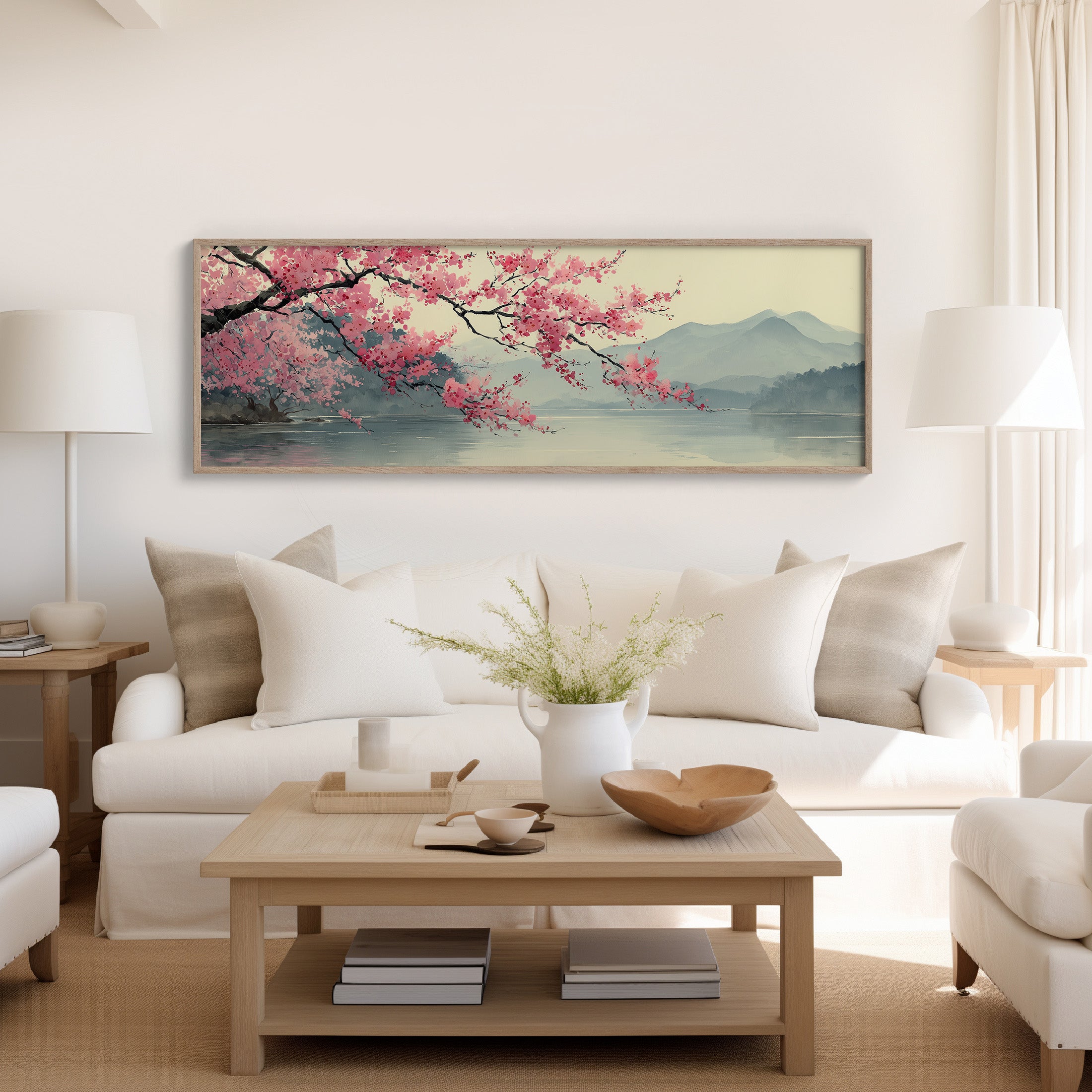 Cherry Blossoms Over Quiet Waters