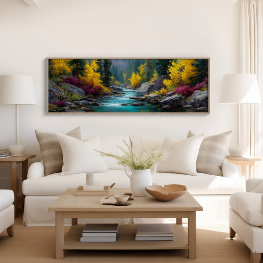 Autumn River Through Golden Pines
