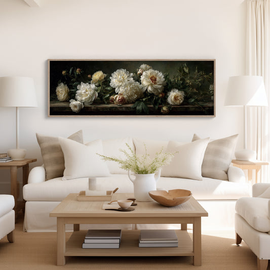 White Peonies In Shadowed Stillness