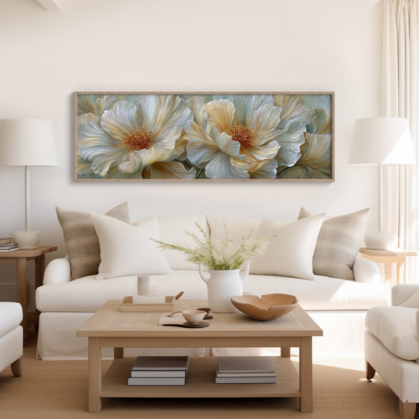 Golden Hearts Of White Blossoms
