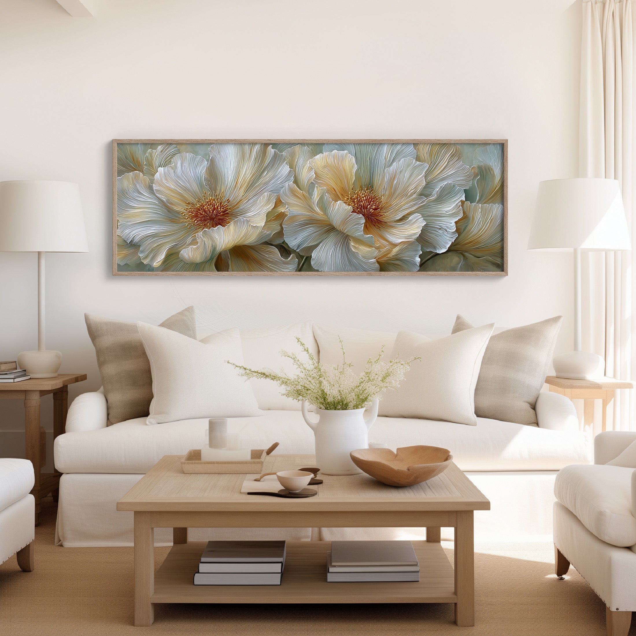 Golden Hearts Of White Blossoms
