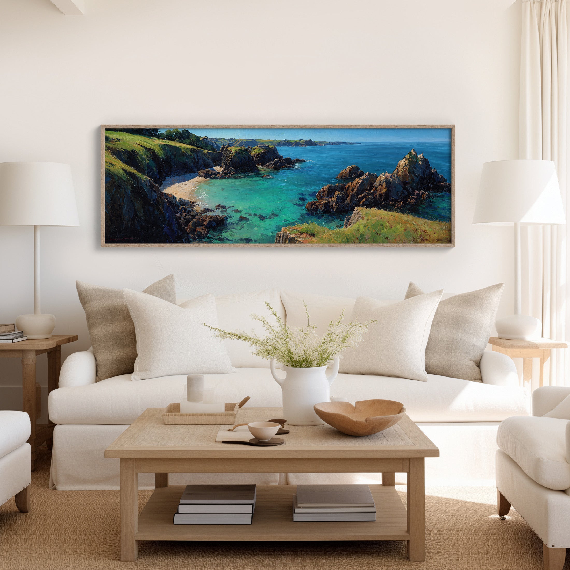 Turquoise Cove Beneath The Cliffs