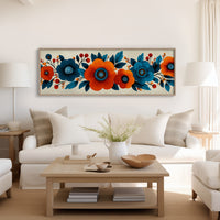 Bold Blooms in Autumn Blue