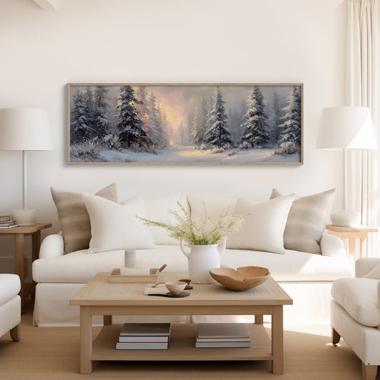 Winter Light Through Silent Pines