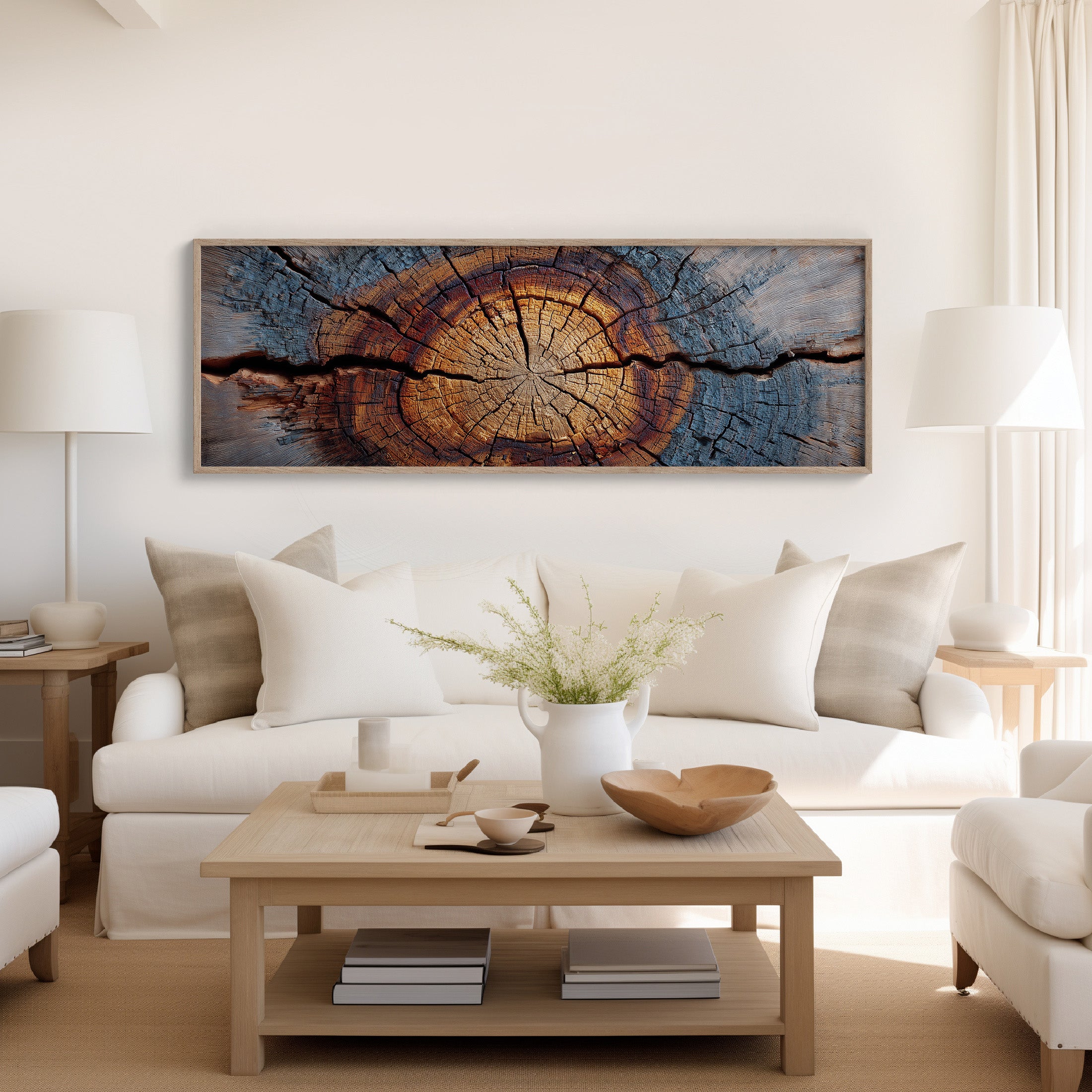 Wood Grain Tree Rings Rustic Macro Wall Art