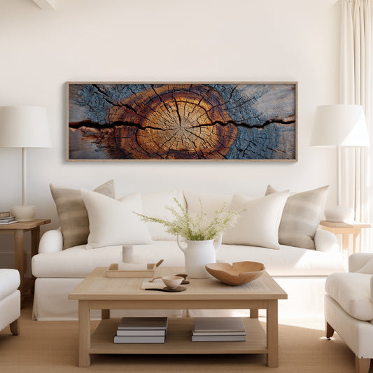 Wood Grain Tree Rings Rustic Macro Wall Art