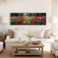 Red Blossoms Beneath the Pines