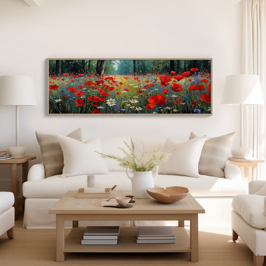 Red Blossoms Beneath the Pines