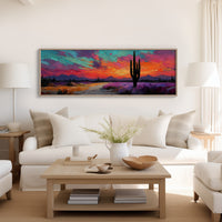 Neon Dust Over Desert Twilight