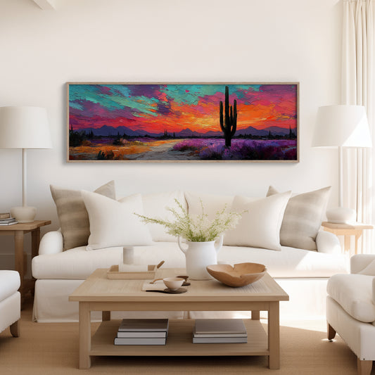 Neon Dust Over Desert Twilight