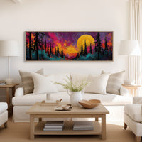 Moonrise Through Painted Fire