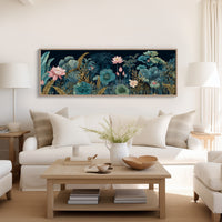 Lotus Garden Under Midnight Blue