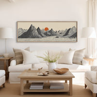 Sun Rises Over Carved Peaks