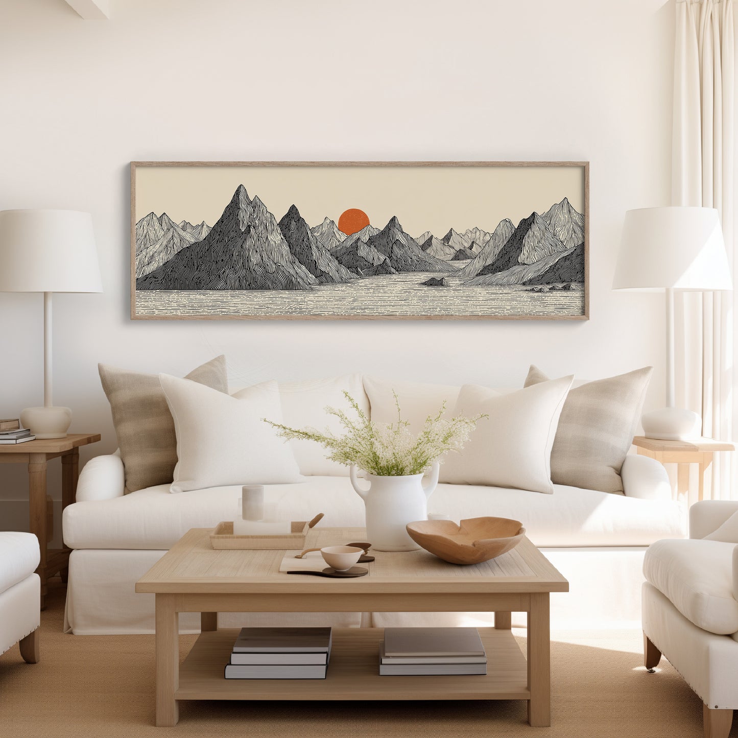 Sun Rises Over Carved Peaks
