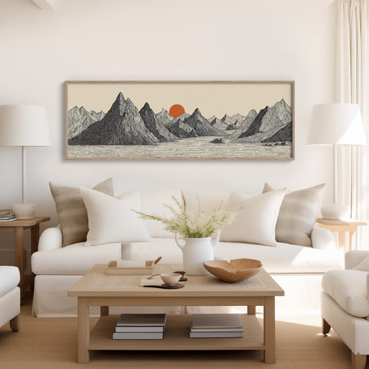 Sun Rises Over Carved Peaks
