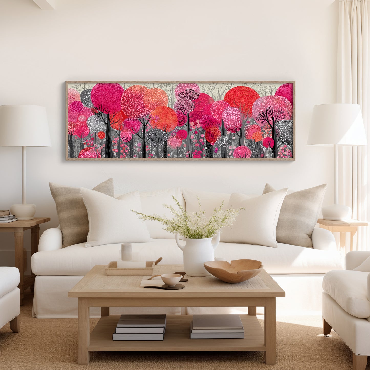 Blossoms in a Crimson Forest