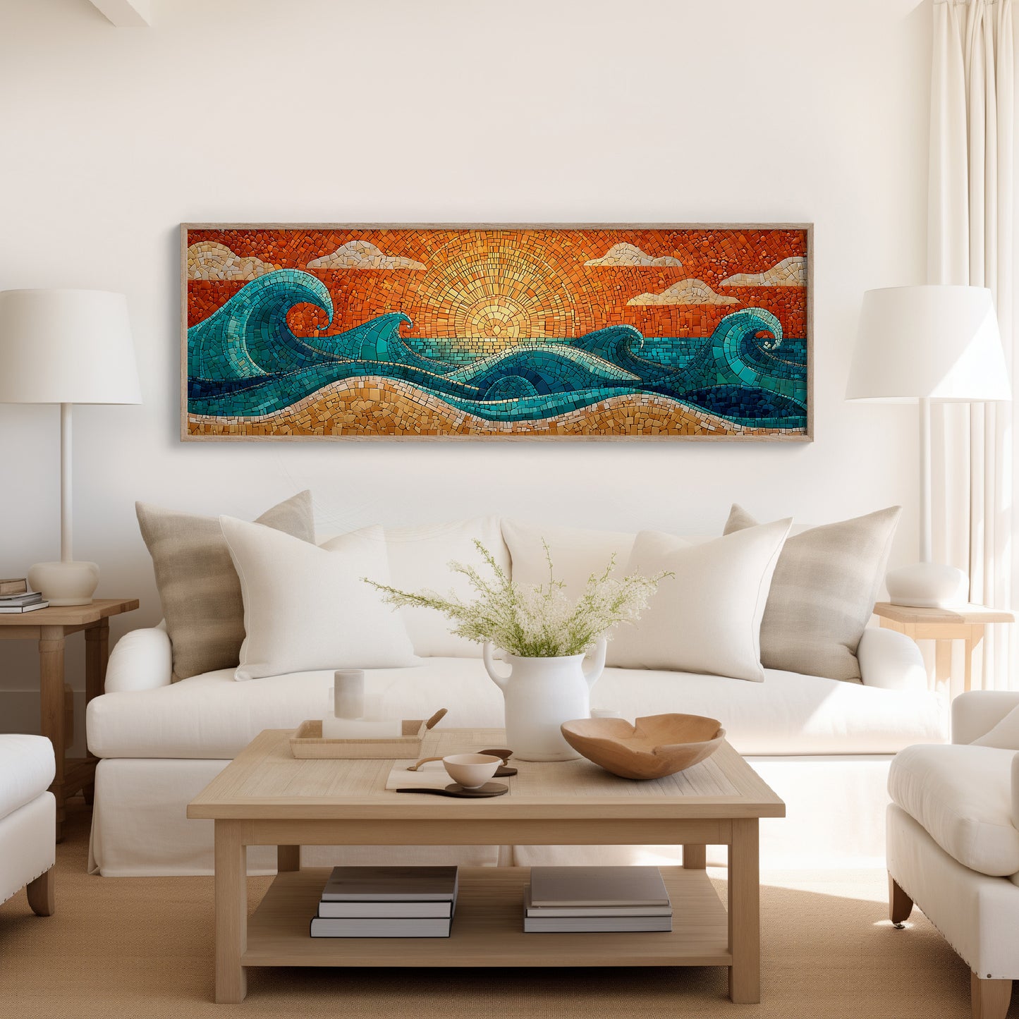 Sunrise Waves in Mosaic Light