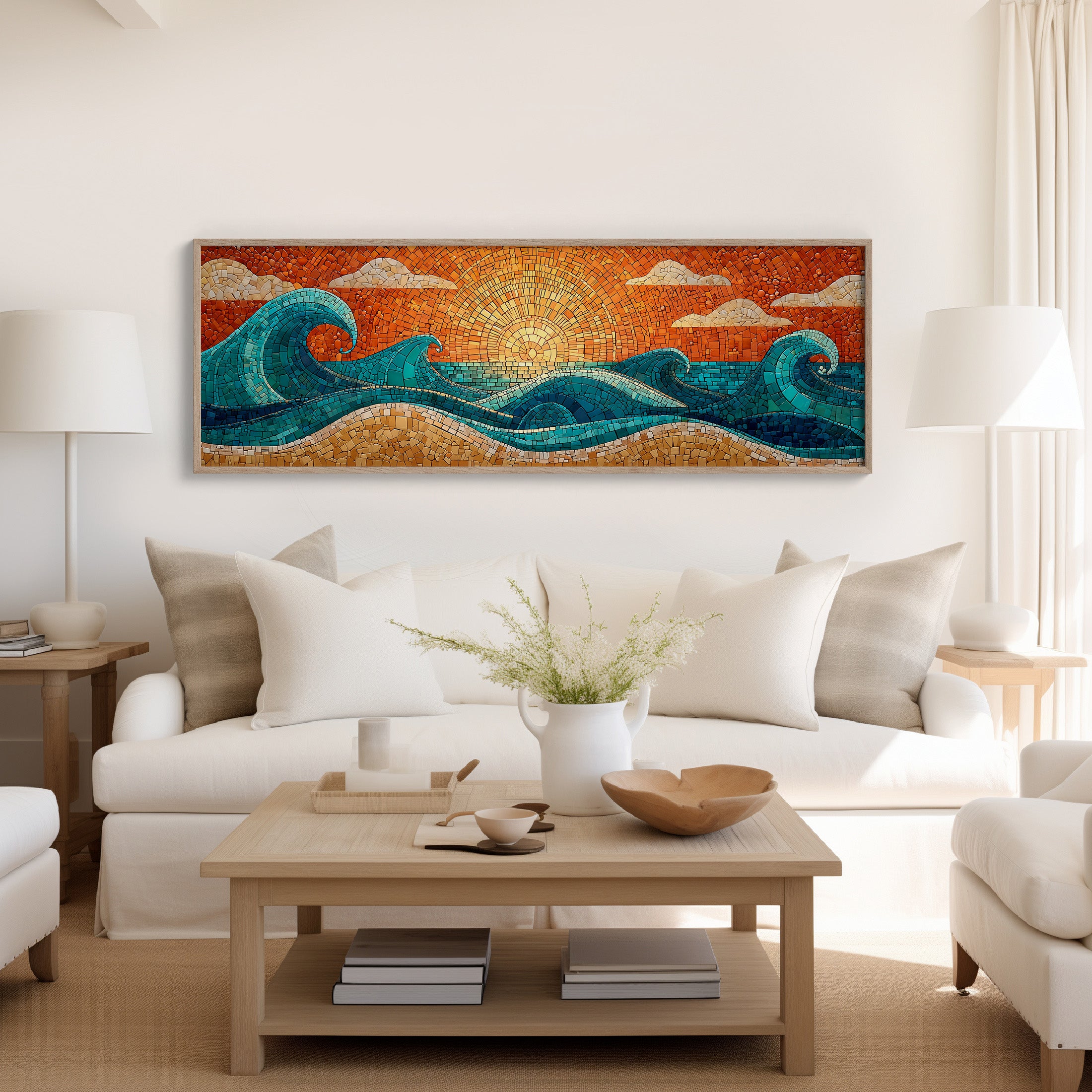 Sunrise Waves in Mosaic Light