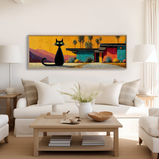 Midcentury Cat at Sunset
