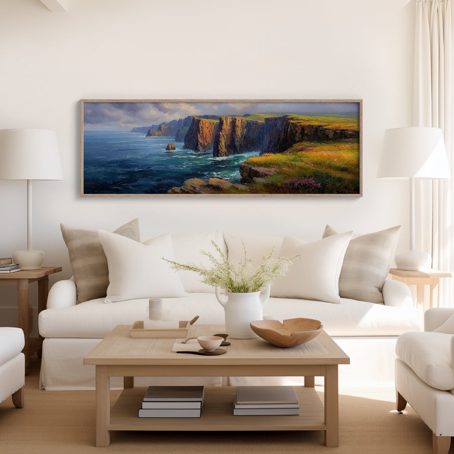 Sunlit Cliffs Above the Northern Sea