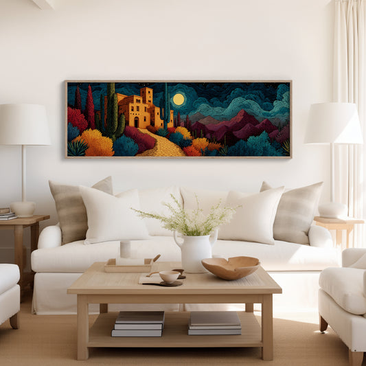 Moonlit Road to the Desert Villa