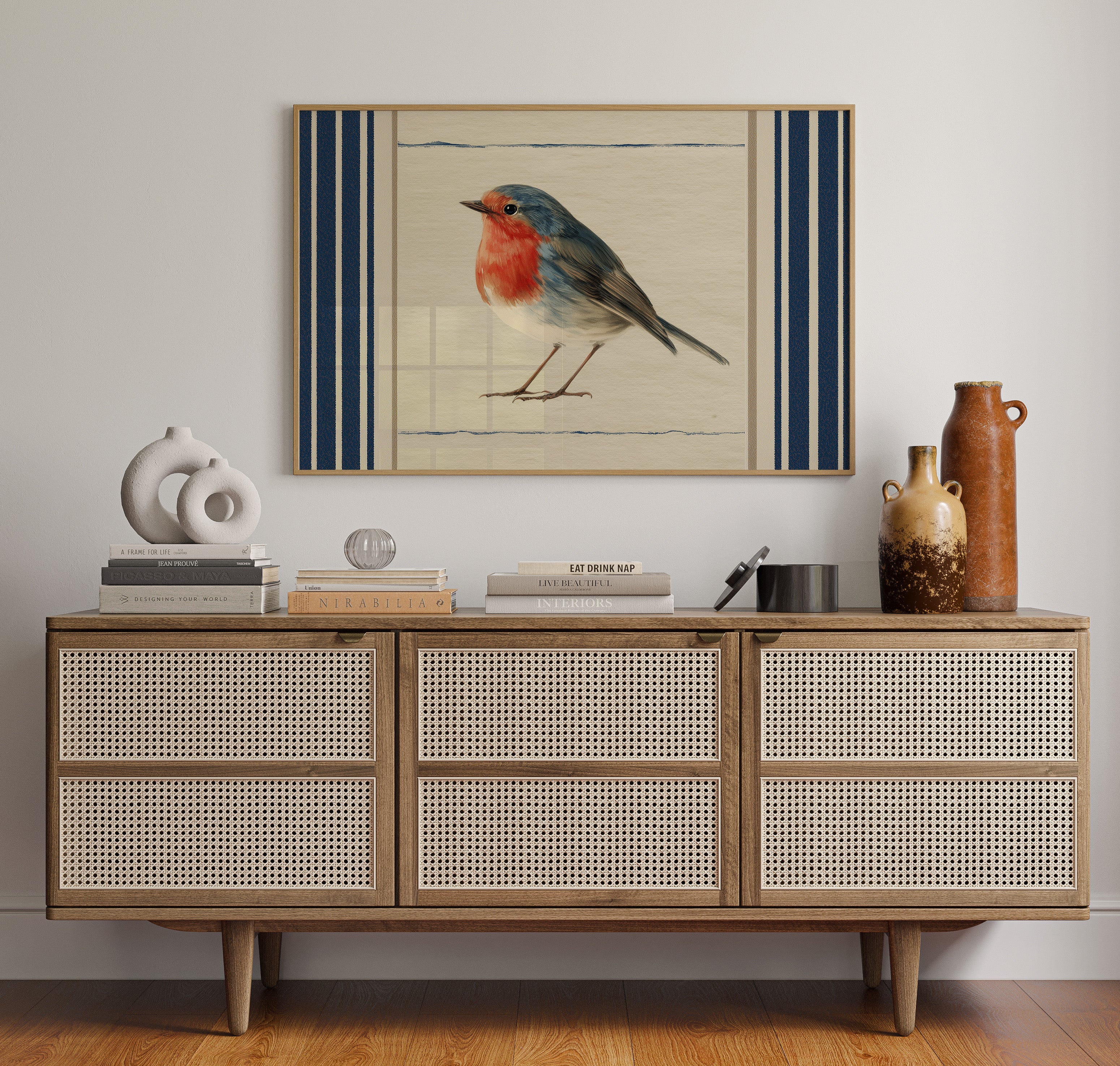 Robin Against the Linen Sky